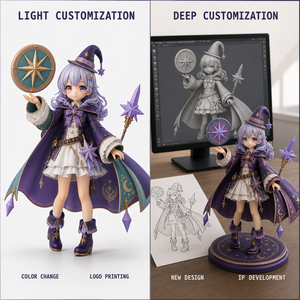 Figura <span class=keywords><strong>de</strong></span> Acción Personalizada <span class=keywords><strong>de</strong></span> Chica Mago Morada con Varita Estelar y Escudo, Juguete Coleccionable OEM ODM - Product Image 4