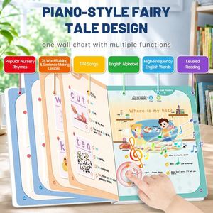 Libro Sonoro Interattivo Ricaricabile per l'Apprendimento Precoce, con Parole, Frasi e <span class=keywords><strong>Storie</strong></span> Audio per Bambini - Product Image 2
