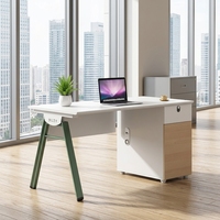 Poste de travail en îlot de bureau, bureau informatique moderne en bois, avec cloison de séparation pour employé, ensemble de mobilier de direction, vente en gros