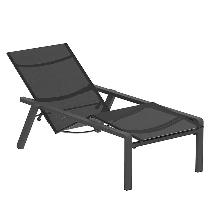 Yasn Modern Design Aluminium Outdoor Chaise Lounge Stoel Ligstoel Ligstoel Met Verstelbare Rugleuning