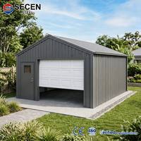 Cobertizo Metálico Industrial Galvanizado, Pequeña Nave Prefabricada de Acero, Cochera Modular para Exteriores, Almacén de Alta Resistencia