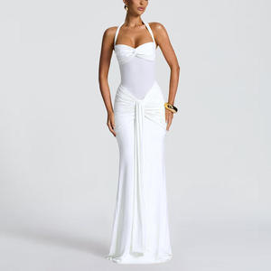<span class=keywords><strong>Vestido</strong></span> maxi sexy sin espalda para mujer, con patchwork, sin hombros, plisado, <span class=keywords><strong>ajustado</strong></span>, para fiesta o club. - Product Image 6