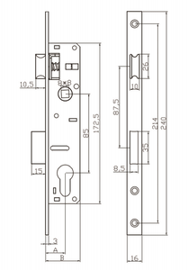 155u 153P phổ biến Lỗ mộng khóa cho nội thất Ổ khóa cửa với Backset 85 Mét - Product Image 3