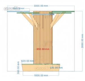 Columna Decorativa en Forma de Árbol Chiquitos, Soporte Redondo para Decoración de Pilares, para Espacios de Lectura, Habitaciones, Bibliotecas, Pasillos Escolares - Product Image 5
