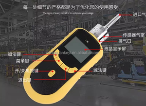 Détecteur de concentration d'ozone, de dioxyde de carbone et d'oxygène avec pompe USB, analyseur de VOC et d'ammoniac - Product Image 2