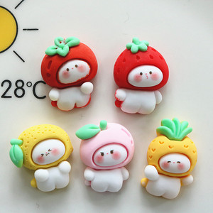 การ์ตูนผลไม้ตุ๊กตาอุปกรณ์เสริม diy เคสโทรศัพท์หัวพินเชือกกรอบรูปจี้ตกแต่งลูกปัดพลาสติกเรซิ่น Charms - Product Image 1