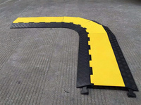 5 canales de alta resistencia Flip-Open Cable Protector Rampa de cable Producto de goma