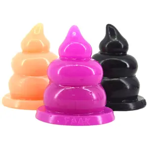 FAAK-42 strangely shaped sex toys pvc anal plug trick sex play Poop shape funny erotic sex toys for women anal plugs