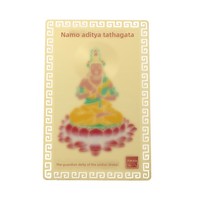 Carte en cuivre plaqué or, Statue de Bouddha classique électroplaquée, Cadeau, Souvenir universel en métal, Artisanat personnalisé, Diverses cartes de jeu anime