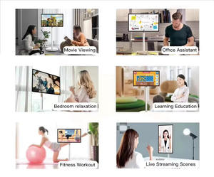 Téléviseur <span class=keywords><strong>Android</strong></span> LCD à écran tactile mobile de 23,8, 27 et 32 pouces, fonctionnalités de divertissement, support <span class=keywords><strong>sur</strong></span> roulettes, écran portable HD, miroir intelligent - Product Image 3