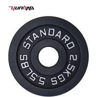 Yuncheng Plaque de poids en fonte noire de haute qualité avec logo personnalisé pour poids libres, application universelle en livres