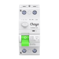 Disjoncteur différentiel (RCCB/RCD) 2P 30mA 100mA 300mA sur rail DIN pour fuite de courant continu pulsé Chayo