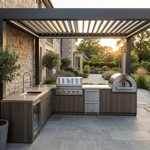 Cucina Esterna Modulare Personalizzata <span class=keywords><strong>in</strong></span> <span class=keywords><strong>Acciaio</strong></span> <span class=keywords><strong>Inox</strong></span> SS304 con Lavello per Barbecue e Intrattenimento nel Patio - Product Image 2