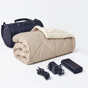 Couverture chauffante électrique en polaire personnalisable, matelassée <span class=keywords><strong>rechargeable</strong></span> à <span class=keywords><strong>batterie</strong></span> imperméable pour la maison, le bureau, le camping et l'hiver - Product Image 1