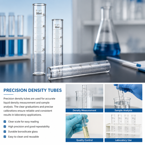 Tubo de densidad graduado de vidrio Degao de 25 ml con escala precisa para medición de densidad de líquidos en laboratorio y centrífugación por gradiente - Product Image 2