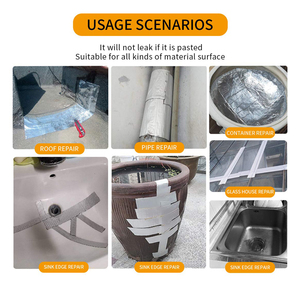 Membranes anti-<span class=keywords><strong>humidité</strong></span>, ruban adhésif en aluminium et caoutchouc butyle, ruban imperméable auto-adhésif en bitume - Product Image 6