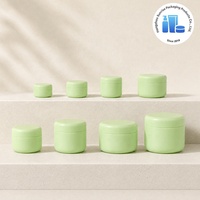 Pot en PP vert, gamme de capacités complète : 10g, 20g, 30g, 50g, 100g, 150g, 200g, 250g, pot vide à couvercle vissé