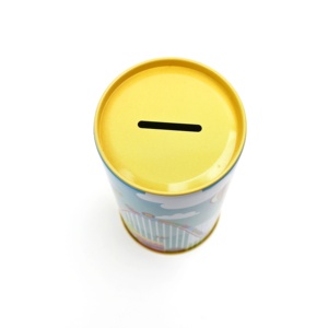 Custom Printed Round <b>Tin</b> Piggy Bank Kids Coin Saving Money Box Cartoon Pattern Tinplate Can Children Gift Money Storage <b>Tin</b> Can - Product Image 6