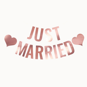 EASTTERN Bannière de lettres moderne en papier écologique DIY, avec paillettes dorées rose, pour mariage, remise de diplôme, Diwali, Noël - Product Image 2