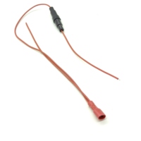 5x20mm 6*30mm 25A 20A ke Crimp Pin M4 Mobil Truk Tahan Air InLine Fuse Holder 18AWG Kabel Harness Merah
