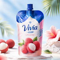 Sachets Doypack personnalisables avec bec verseur, qualité alimentaire, pour jus de noix de coco, jus de litchi et autres jus de fruits mélangés