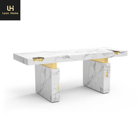 Bureau de luxe personnalisé de qualité supérieure, imitation marbre blanc, meubles à domicile