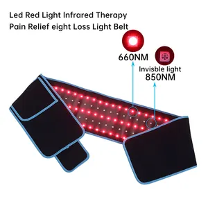 2023 New 660nm 850nm Hot Compress Red Light Belt Red Light Infrared Lighting Belt For Pain Relief