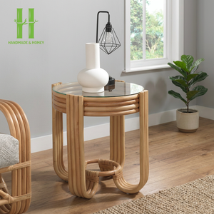 Modern Woven Rattan Round Coffee <b>Table</b> Made in Vietnam Eco-friendly Materials Home Furniture Home Decor Wholesale - Product Image 1
