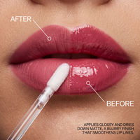 Gloss à lèvres et rouge à lèvres : estompe les ridules, texture velours légère, maquillage des lèvres vibrant, hydratant et longue tenue, marque privée