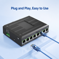 Switch Industrial Fast Ethernet de 8 Puertos, No Administrado, para Riel DIN, RJ45, con Doble Entrada de Alimentación