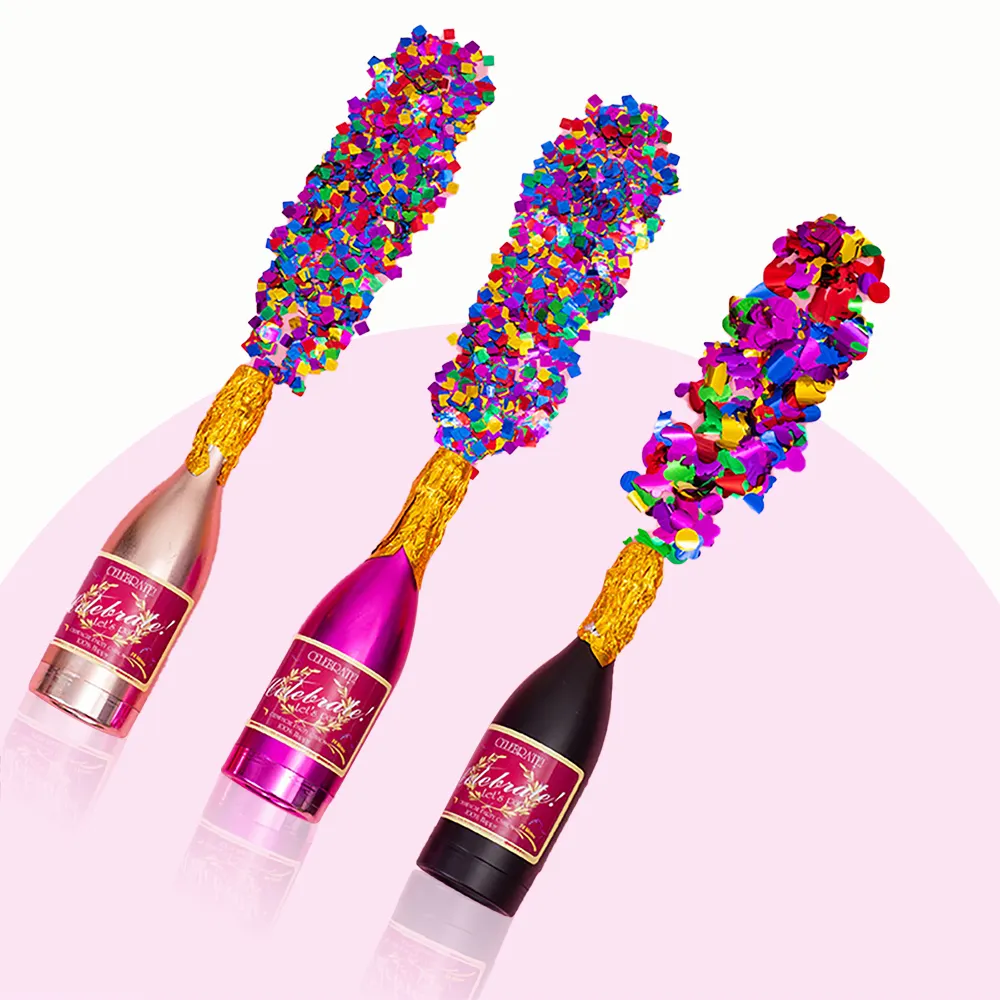 Poppers di coriandoli forniture per feste per eventi brillanti coriandoli di champagne forme di stagnola di cannone party popper