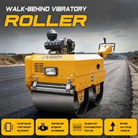 Prix d'usine Mini compacteur routier portatif à double tambour à moteur diesel et essence, petit rouleau compresseur autoporté