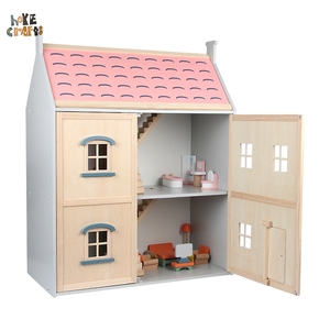 Hoye crafts, la casa <span class=keywords><strong>de</strong></span> muñecas rosa más popular con mini conjunto <span class=keywords><strong>de</strong></span> muebles, casa <span class=keywords><strong>de</strong></span> muñecas <span class=keywords><strong>de</strong></span> madera vívida, acepta diseño personalizado - Product Image 1