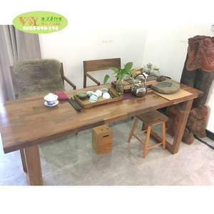 Mesa de té de nogal de oficina del jefe moderno, bandeja de té <span class=keywords><strong>rectangular</strong></span> de madera maciza, mesa de centro para sala de estar - Product Image 1