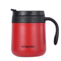 Özel Logo 304 Paslanmaz Çelik Ofis Kupası Saplı Vidalı Kapaklı Vakumlu Yalıtımlı Kahve Kupası 350/500ml Amerikan İş Hediyeleri