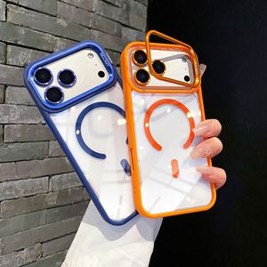 Custodia Magnetica per Ricarica Wireless per <span class=keywords><strong>iPhone</strong></span> 17 16 15 Pro Max con Protezione Fotocamera, Supporto in Metallo e <span class=keywords><strong>Bumper</strong></span> Antiurto - Product Image 1