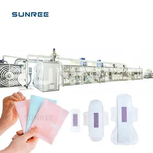 Producto de papel automático con alas o sin alas Almohadillas sanitarias femeninas Línea de producción de la máquina