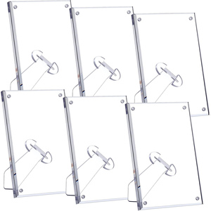 Soporte de sobremesa independiente para exhibición horizontal, marcos de fotos de acrílico transparente con impresión UV magnética, soporte de pared - Product Image 1