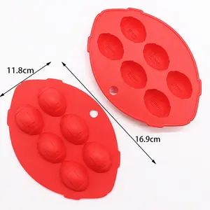 High Quality Silicone Rugby Football Shape Chocolate Sugar Mold Maker