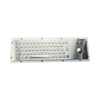 Clavier filaire USB PS/2 mécanique métallique industriel étanche avec 67 touches en braille montable avec trackball ou pavé tactile