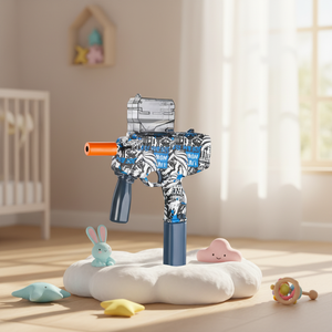 Pistolet à billes électriques <span class=keywords><strong>MP9</strong></span> pour l'extérieur, style garçon, jouet de tir <span class=keywords><strong>Airsoft</strong></span>, en plastique, alimenté par piles, jouet électronique - Product Image 2