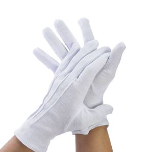 Biểu Tượng Tùy Chỉnh Trắng Trang Phục Chính Thức Cotton Thoáng Khí Chống Trượt Kết Cấu Mịn Găng Tay An Toàn Cho Tổ Chức Sự Kiện Nhân Viên Ma Thuật Hiển thị Quản Viên Trang Phục - Product Image 1