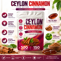 Gélules de Cannelle de Ceylan 1200mg Extrait de Cannelle Soutien Métabolique Formule Antioxydante Capsules d'Huile MCT Marque Privée