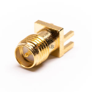 Connecteur <span class=keywords><strong>femelle</strong></span> RP-SMA à montage sur bord de circuit imprimé, prise <span class=keywords><strong>jack</strong></span> d'entrée 50 ohms plaquée or pour antenne Wi-Fi - Product Image 3