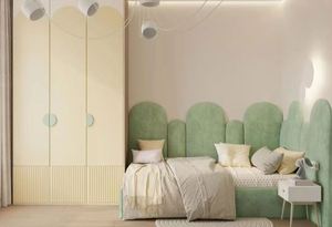 Armario Infantil Integrado de Estilo Francés Ligero en Color Cálido Amarillo Ganso con Espacio de Almacenamiento Múltiple - Product Image 6