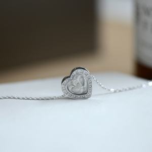 Collar con Colgante de Acero Inoxidable en Forma de Corazón 3D para Mujer, con Cadena a Juego en Color Durazno Degradado, Ideal para Regalo de Fiesta - Product Image 5