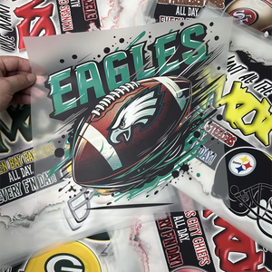 Adhesivo de transferencia DTF personalizado al por mayor, etiqueta de transferencia de calor de plastisol, transferencia de vinilo para planchar, transferencia de impresión para <span class=keywords><strong>ropa</strong></span> <span class=keywords><strong>NFL</strong></span> - Product Image 2