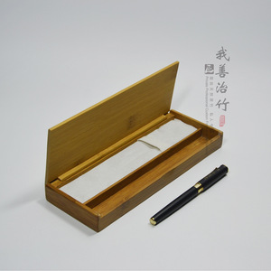 Bamboo Pen Box Rectangle Handmade Gift Packaging Stationery Storage Case - Product Image 5