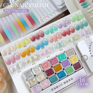 Gel de uñas efecto pudín de 18 cuadrículas sin necesidad de limpiar, gel espeso de alta pigmentación efecto ojo de gato Aurora para mezclar y crear degradados, venta al por mayor. - Product Image 2