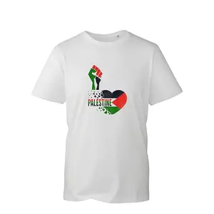 Imballaggio individuale in cotone poliestere Facbri attività all'aperto Unisex girocollo Palestine t-shirt a buon mercato